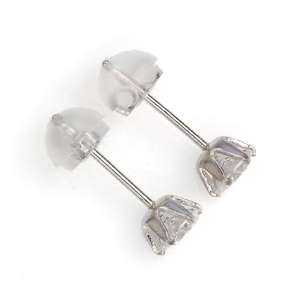 ダイヤモンド ピアス Dカラー 0.6ctup プラチナ 6本爪 一粒ピアス 中央  