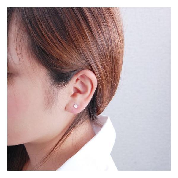 ダイヤモンド ピアス Dカラー 0.6ctup プラチナ 6本爪 一粒ピアス 中央  