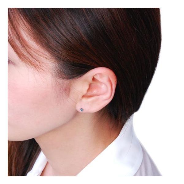 ピアス アレキサンドライト プラチナ スタッドピアス 一粒ピアス Pt900