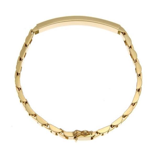 ブレスレット メンズ IDプレート K18 18金 18k ゴールド