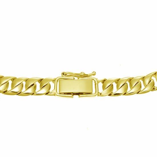 喜平 ブレスレット K18 メンズ 18金 ゴールド IDプレート 名入れ 長さ