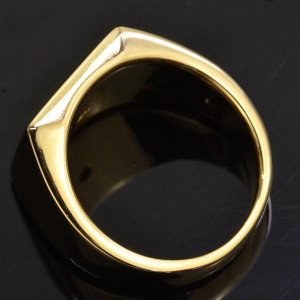 K18印台ゴールドリング　18号　1398K2501 K18印台ゴールドリング18号1398K2501