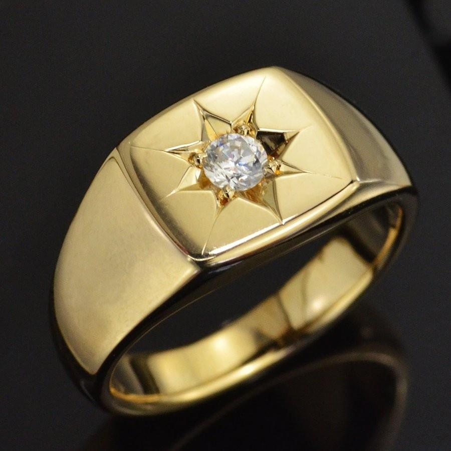 日本最大級 印台 リング 指輪 18金 メンズ ゴールド K18 ダイヤモンド 後光留め 日本製 10号から15 5号 丸デザイン 刻印入り ごつい 大きいサイズ 作製可能 人気ブランド Scientificremediesindia Com