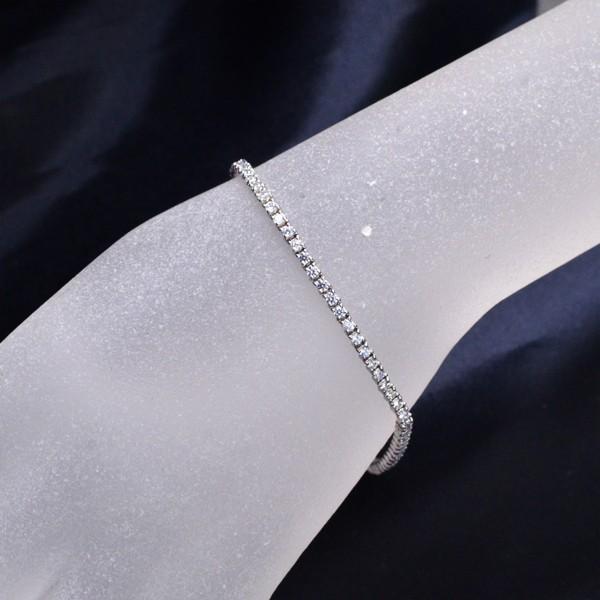 新春クーポン】ダイヤモンド テニスブレスレット 2カラット プラチナ 4