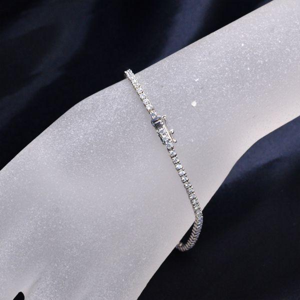 ダイヤモンド テニスブレスレット 2カラット プラチナ 4本爪 テニス