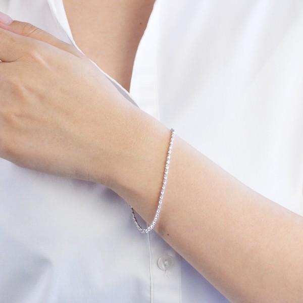 テニスブレスレット ダイヤモンド 1カラット プラチナ 4本爪  