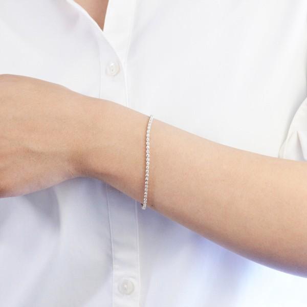 ダイヤモンド テニスブレスレット 1カラット プラチナ 4本爪