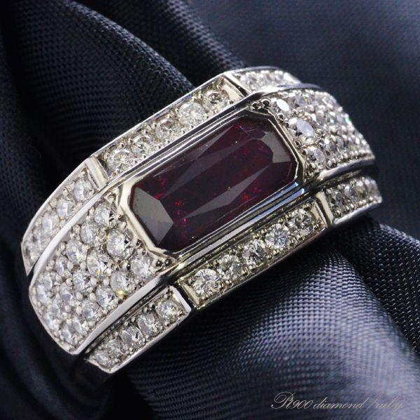 指輪 メンズリング プラチナ Pt950 ダイヤモンド ルビー 男性用 日本製 刻印入り Ctc アクセサリーマート 通販 Yahoo ショッピング