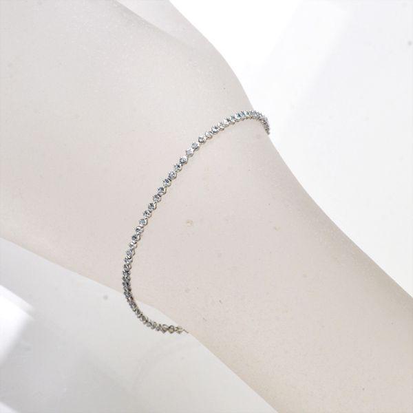 ブルートパーズ テニスブレスレット 18金 ホワイトゴールド テニス