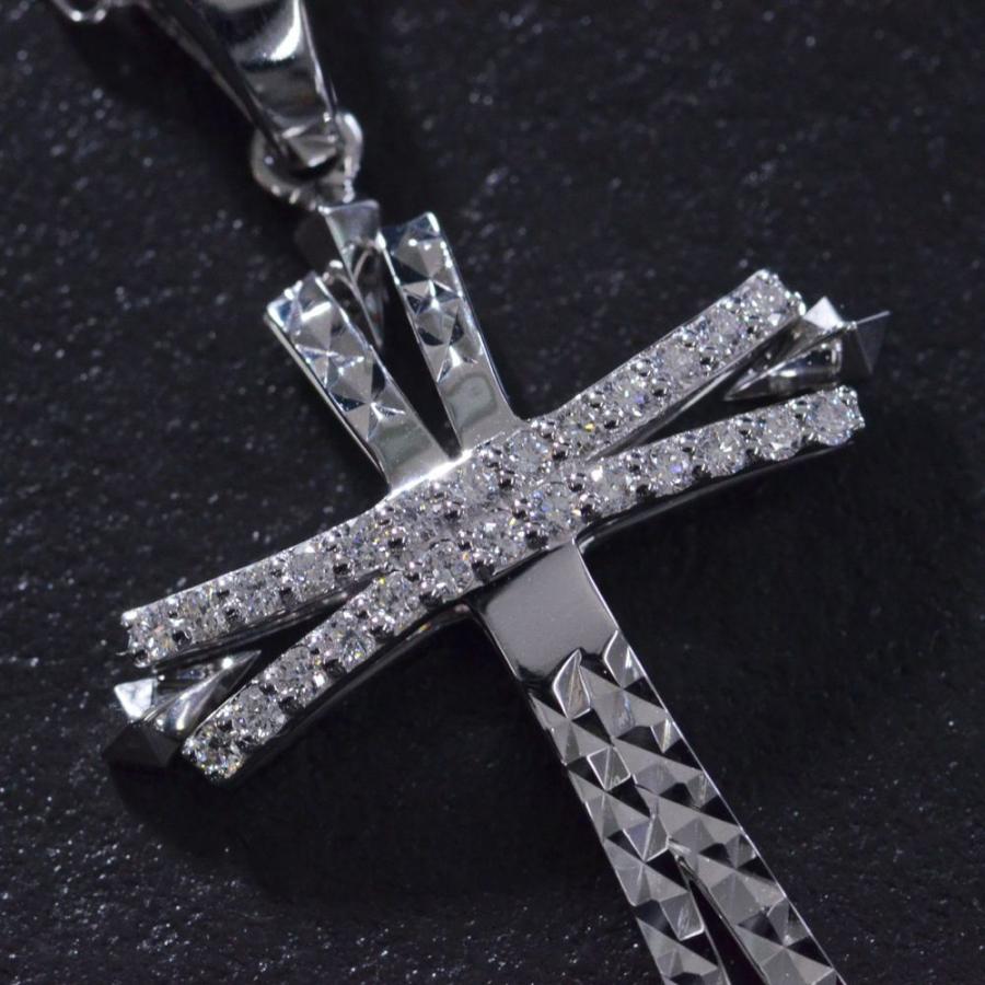 ペンダントトップ メンズ 18金 K18 18K ホワイトゴールド クロス