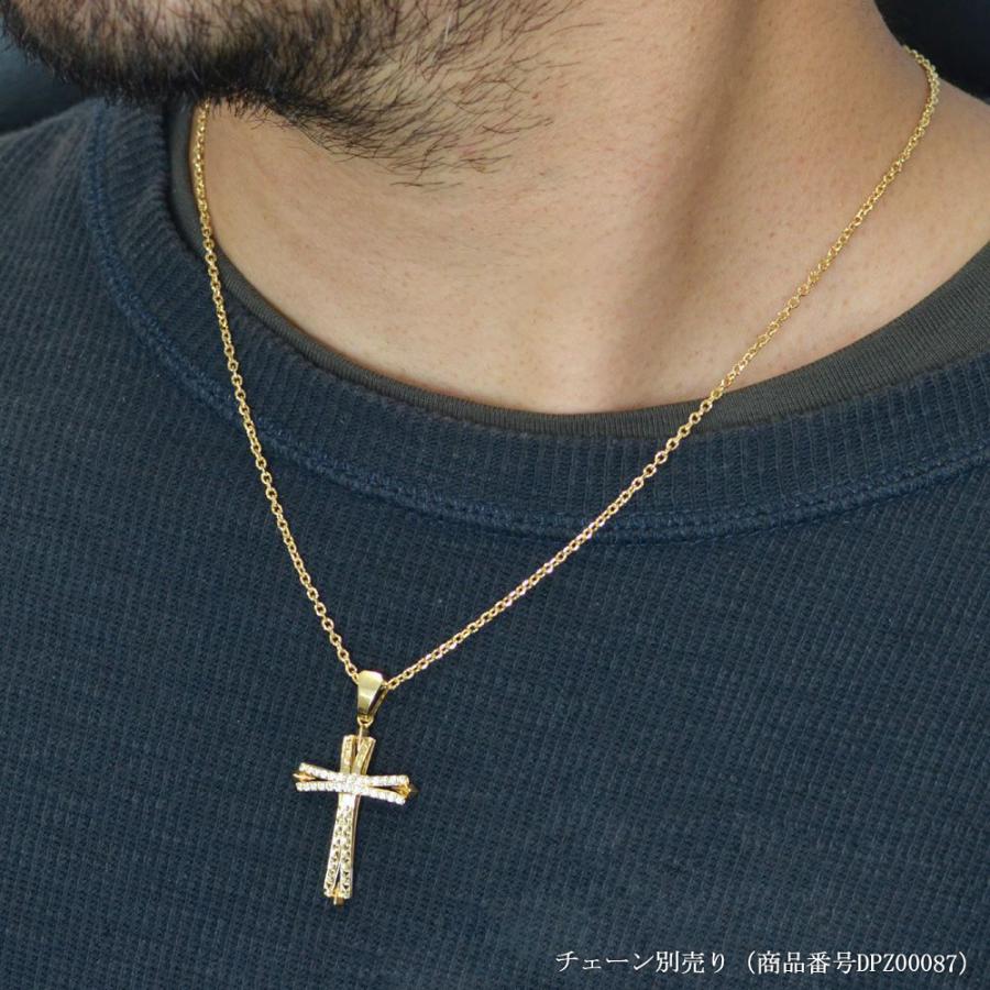 ペンダントトップ メンズ 18金 K18 18K ホワイトゴールド クロス