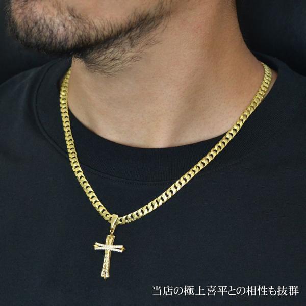 ペンダントトップ メンズ 18金 K18 18K ホワイトゴールド クロス