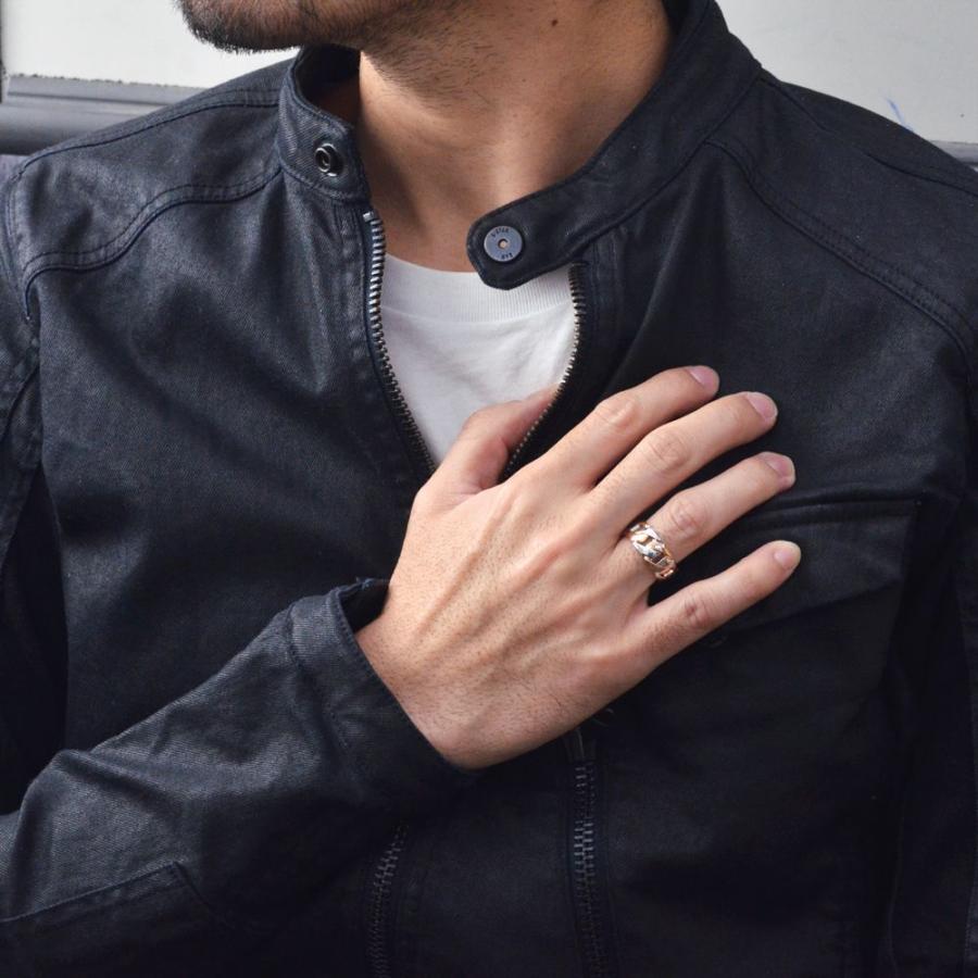 指輪 メンズ 喜平 リング 18金 K18PG ピンクゴールド プラチナ コンビ