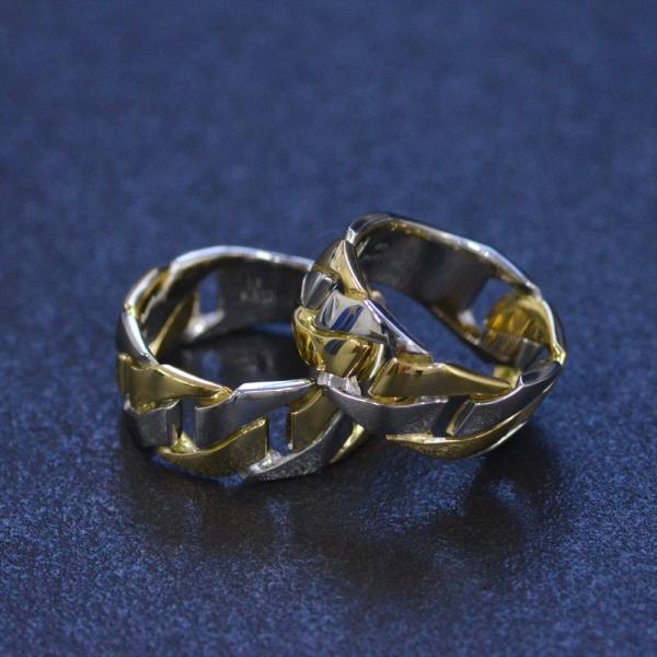 指輪 メンズ 喜平 リング 18金 K18 18k イエローゴールド プラチナ