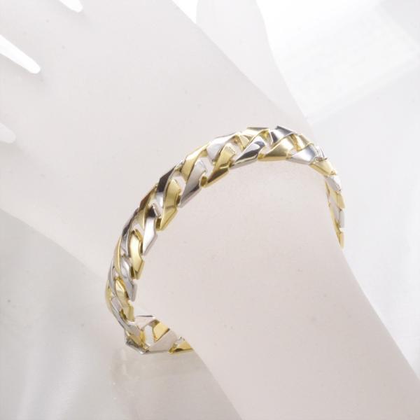 アンティークダンヒルK18×PT900 喜平ブレスレット2連メンズ