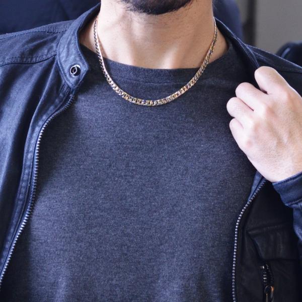 喜平 ネックレス メンズ 18金 K18 プラチナ Pt900 45cm キヘイ