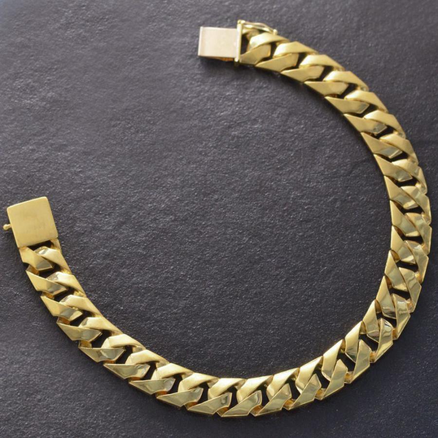 喜平 ブレスレット 18金 K18 メンズ ゴールド 20cm 9mm幅 キヘイ 名