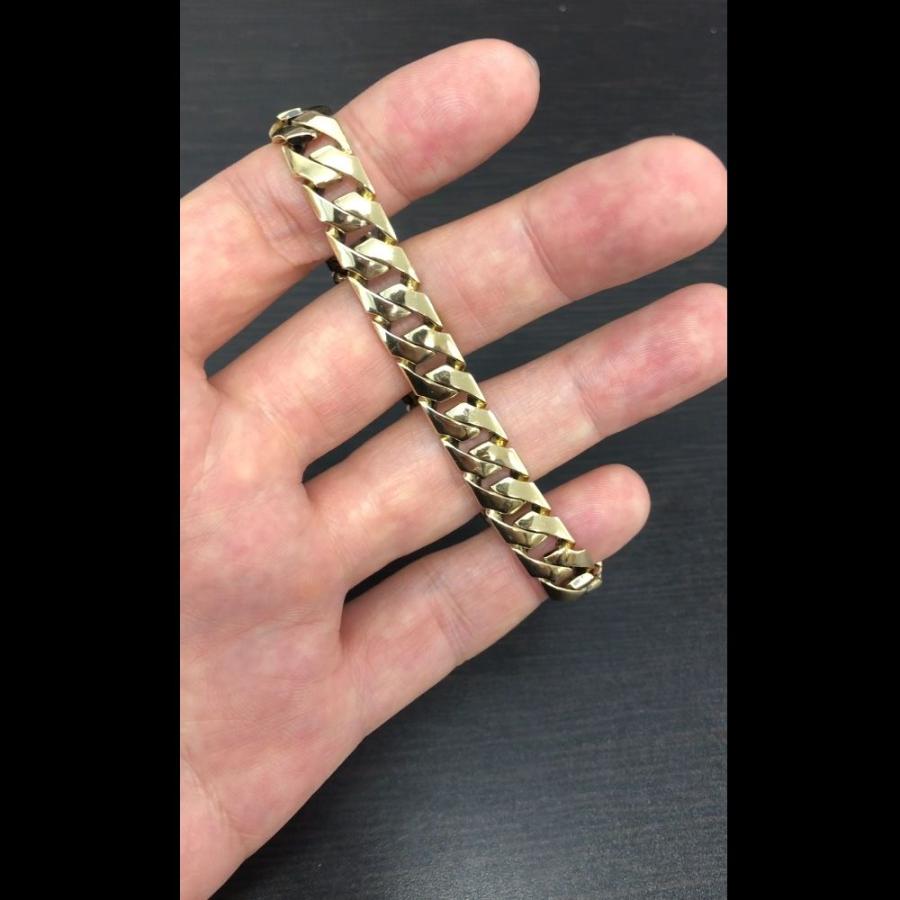 喜平 ブレスレット 18金 K18 メンズ ゴールド 20cm 9mm幅 キヘイ 名