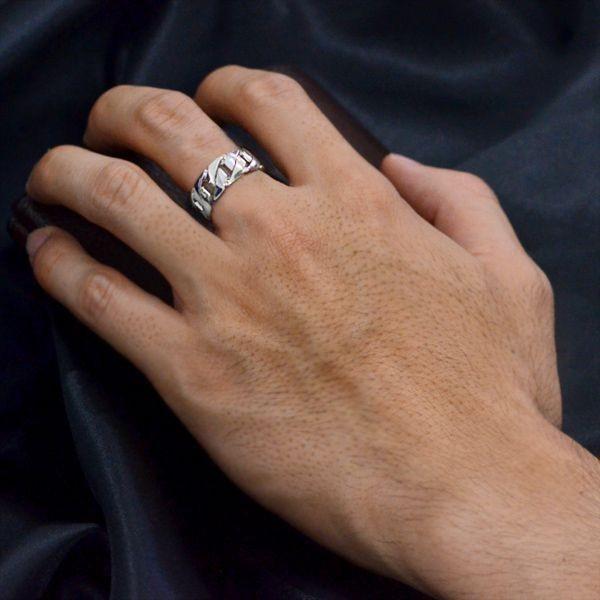 プラチナ 喜平 リング メンズ 指輪 地金 Pt900 幅広 男性用 ごつい
