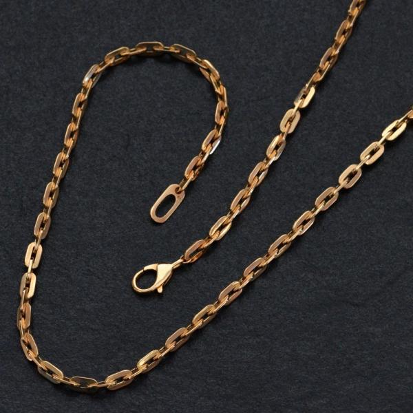 18金 ネックレス ピンクゴールド K18 18K 地金 メンズ レディース