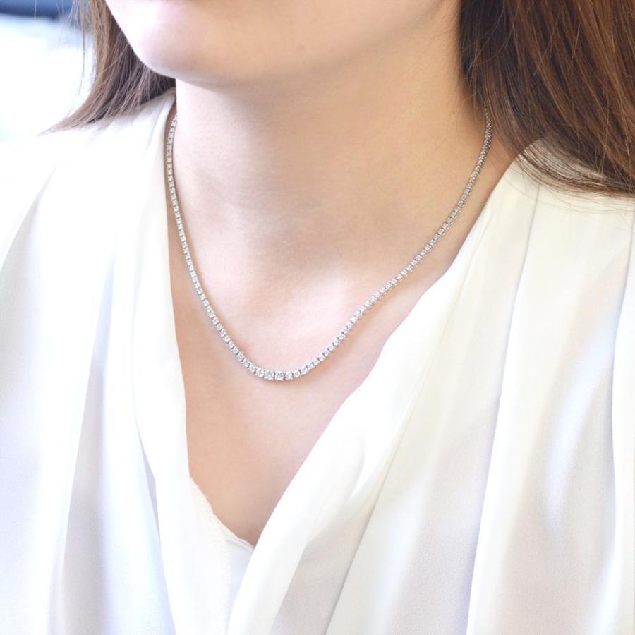 ダイヤモンド テニスネックレス 5カラット プラチナネックレス Pt900 