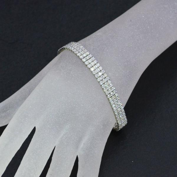 新春クーポン】ダイヤモンド テニスブレスレット 6カラット プラチナ 3
