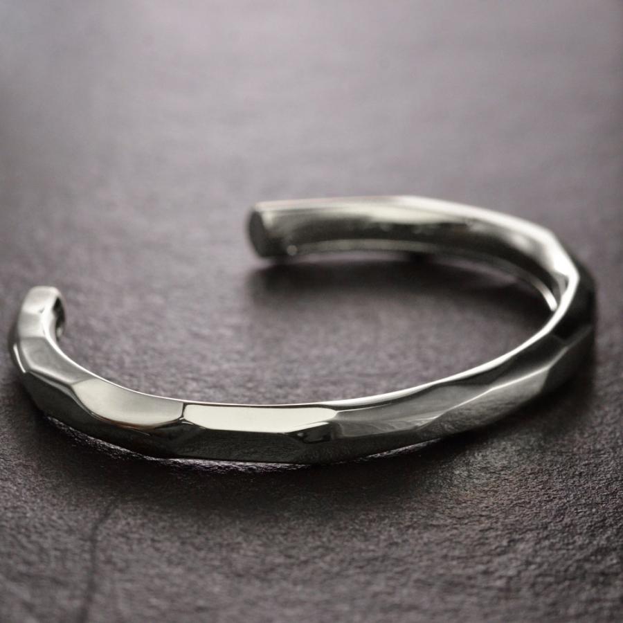 バングル メンズ プラチナ 太め Pt900 シンプル メンズブレスレット 地