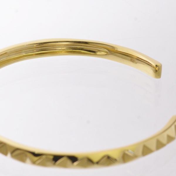 18金 バングル メンズ K18 鋲 ブレスレット ゴールド スタッズ