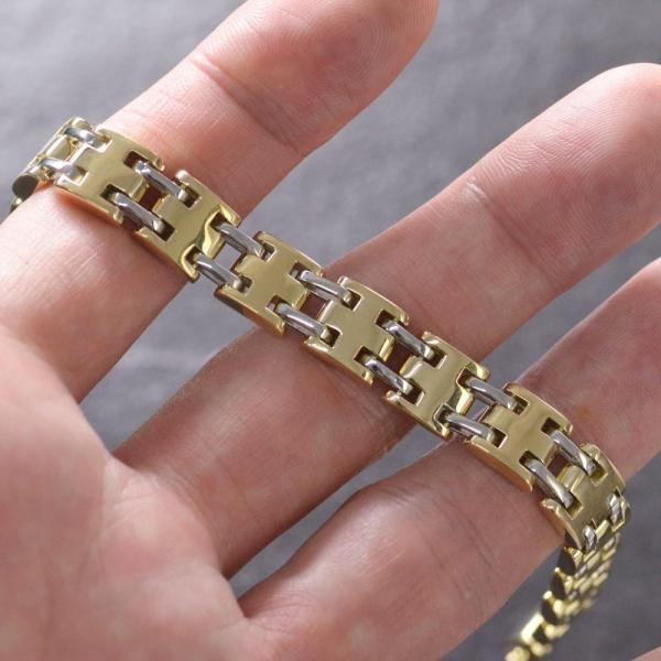 lookme ルックミー バングルMサイズ ゴールドシルバー2個セット