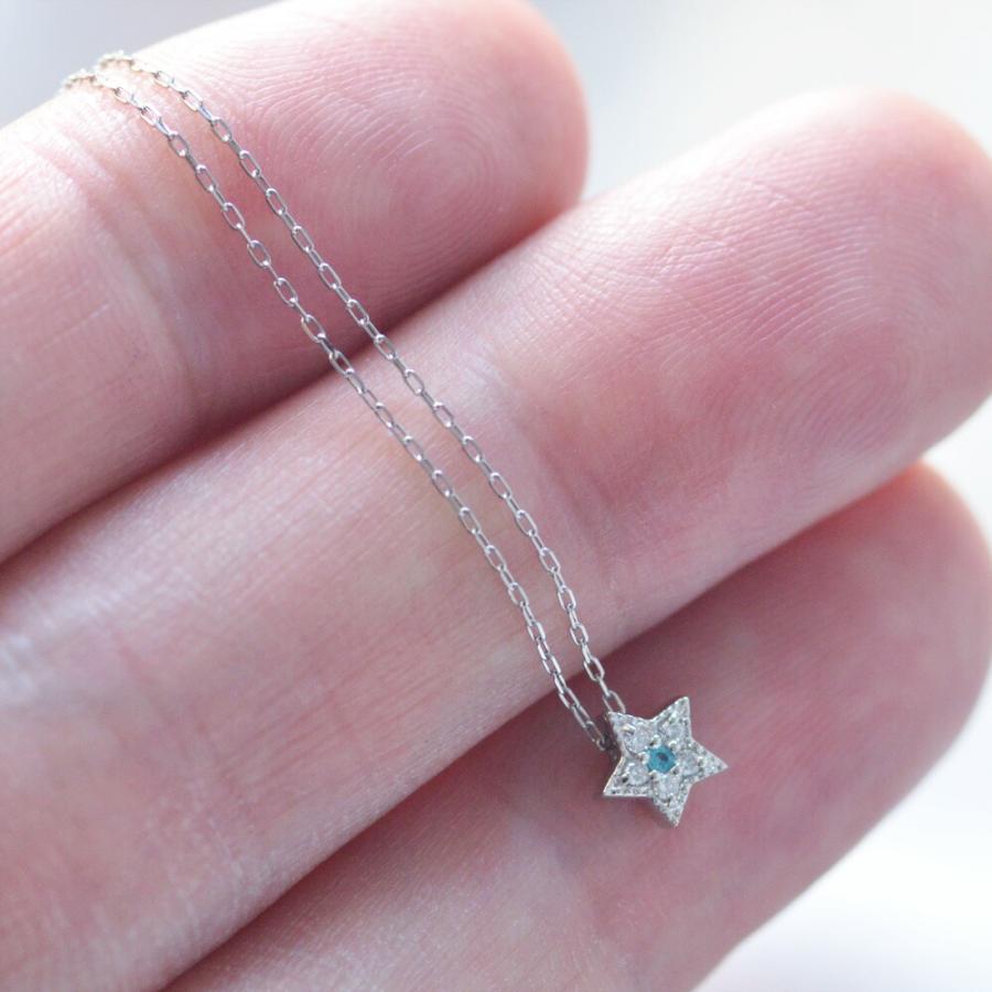 パライバトルマリン ダイヤモンド ネックレス Pt900 プラチナ ミル打ち 星 スター 爆買の画像