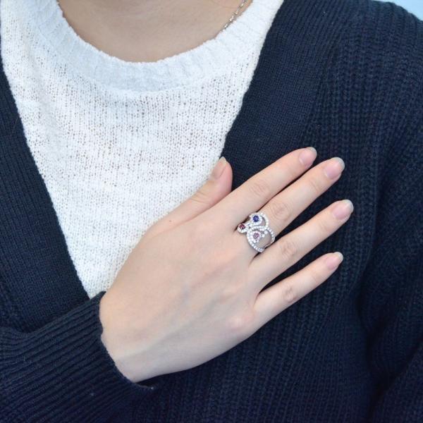 パパラチアサファイア リング 指輪 プラチナ Pt950 ロイヤルブルーサファイア ルビー ダイヤモンド カボション 非加熱 |  | 04