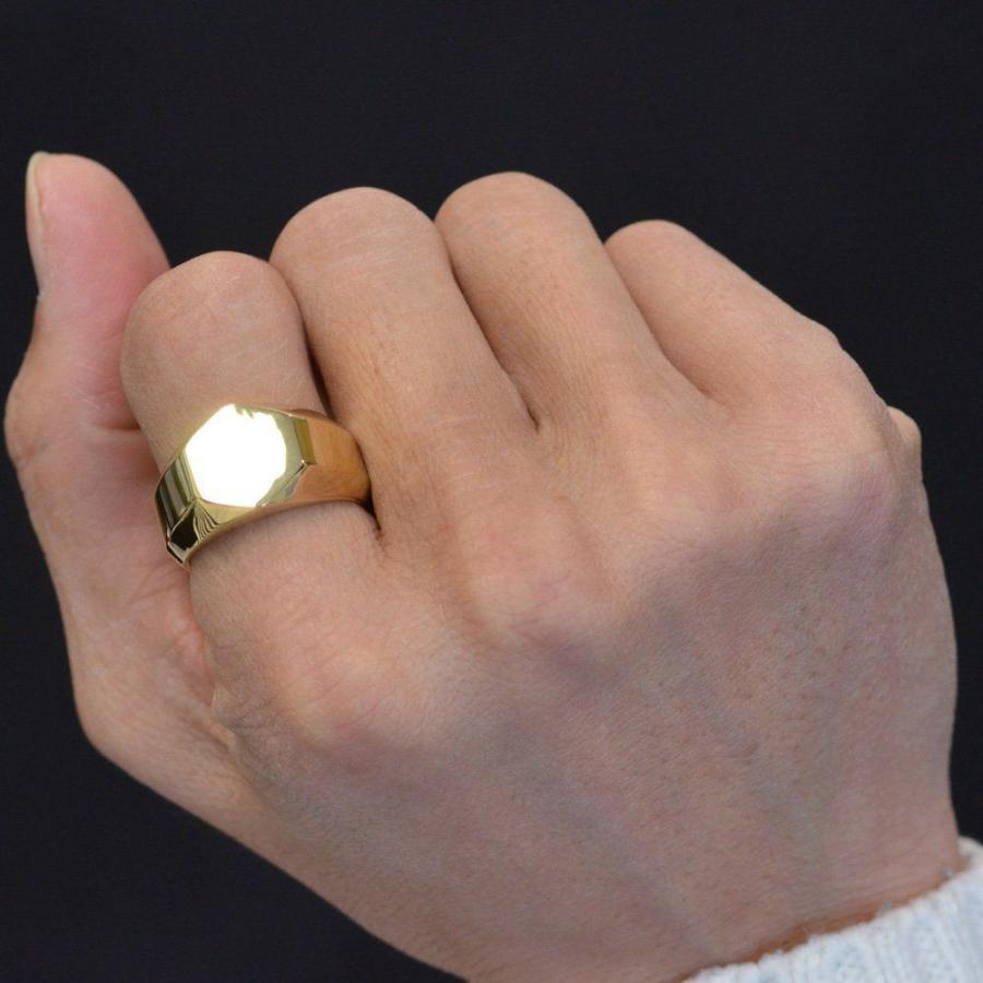 激安 日本製 男性 地金 幅広 18金 指輪 メンズ K18 印台リング 男性用 指輪 日本製 職人が造る本格メンズリング こだわりの印台 刻印入り 軽量化版 裏抜き有り ごつい メンズアクセサリー Www Golf5 Prestige Jp