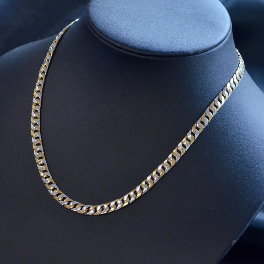 喜平 ネックレス K18 18金 ゴールド Pt900 プラチナ コンビ 50cm 名