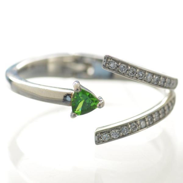 デマントイドガーネット ダイヤモンド フリーサイズ リング 指輪 プラチナ Pt900 中折れ式 トリリアント |  | 12