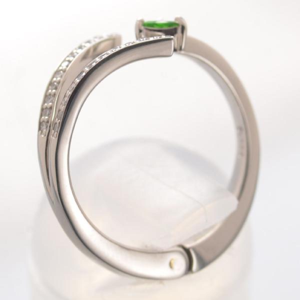 デマントイドガーネット ダイヤモンド フリーサイズ リング 指輪 プラチナ Pt900 中折れ式 トリリアント |  | 06