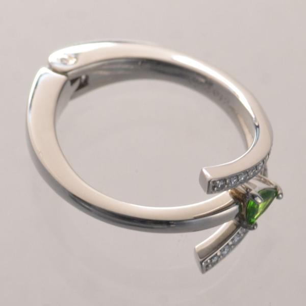 デマントイドガーネット ダイヤモンド フリーサイズ リング 指輪 プラチナ Pt900 中折れ式 トリリアント |  | 07