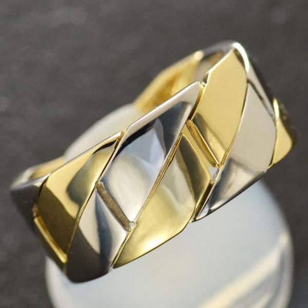 喜平リング 18金 指輪 メンズ K18 18k ゴールド プラチナ コンビ 地金