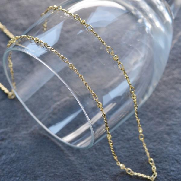 メンズネックレス 18金 ネックレス チェーン 50cm K18 ゴールド 地金 日本製 刻印入り 長さ指定作成可能 男女兼用 メンズネックレス 男女兼用