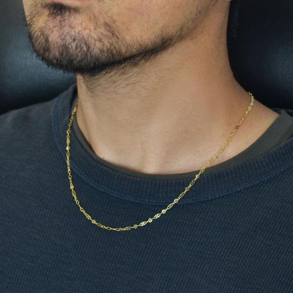 ブランド メンズネックレス 18金 ネックレス チェーン 50cm K18 ゴールド 地金 日本製 刻印入り 長さ指定作成可能 男女兼用 【Y1883935257】(65679円)