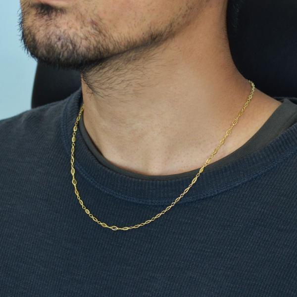 「人气商品」 メンズネックレス 18金 ネックレス チェーン 50cm K18 ゴールド 地金 日本製 刻印入り 長さ指定作成可能 男女兼用 【XUR2088709308】(72818円)