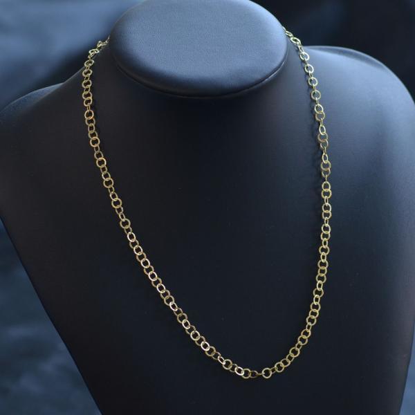 メンズネックレス 18金 ネックレス チェーン 47cm K18 ゴールド 地金