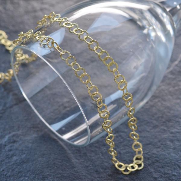 メンズネックレス 18金 ネックレス チェーン 47cm K18 ゴールド 地金