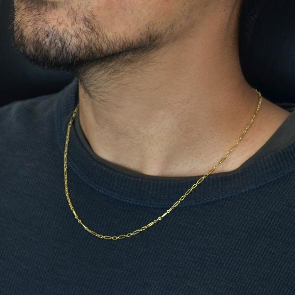 お買い得！ メンズネックレス 18金 ネックレス チェーン 50cm K18 ゴールド 地金 日本製 刻印入り 長さ指定作成可能 男女兼用 【1947095882】(67881円)