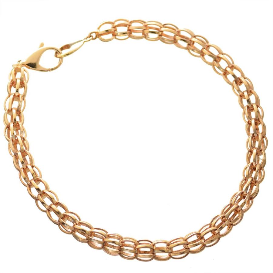 ブレスレット メンズ レディース 18金 K18 ピンクゴールド 地金 メンズ