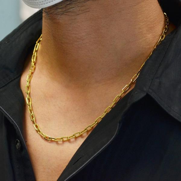 メンズネックレス 18金 ネックレス チェーン 50cm K18 ゴールド 地金