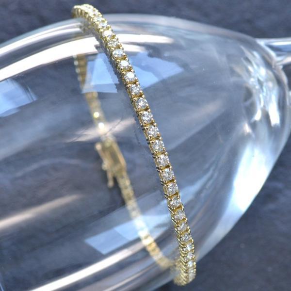 K18 3.00カラット ダイヤモンド テニス ブレスレット ダイヤモンド💎テニスブレスレット 大人気のテニスブレスレット