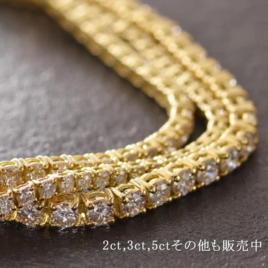 テニスブレスレット メンズ 18金 18k ダイヤモンド 3カラット k18