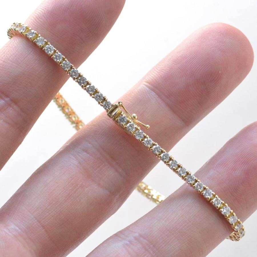 テニスブレスレット メンズ 18金 18k ダイヤモンド 3カラット k18