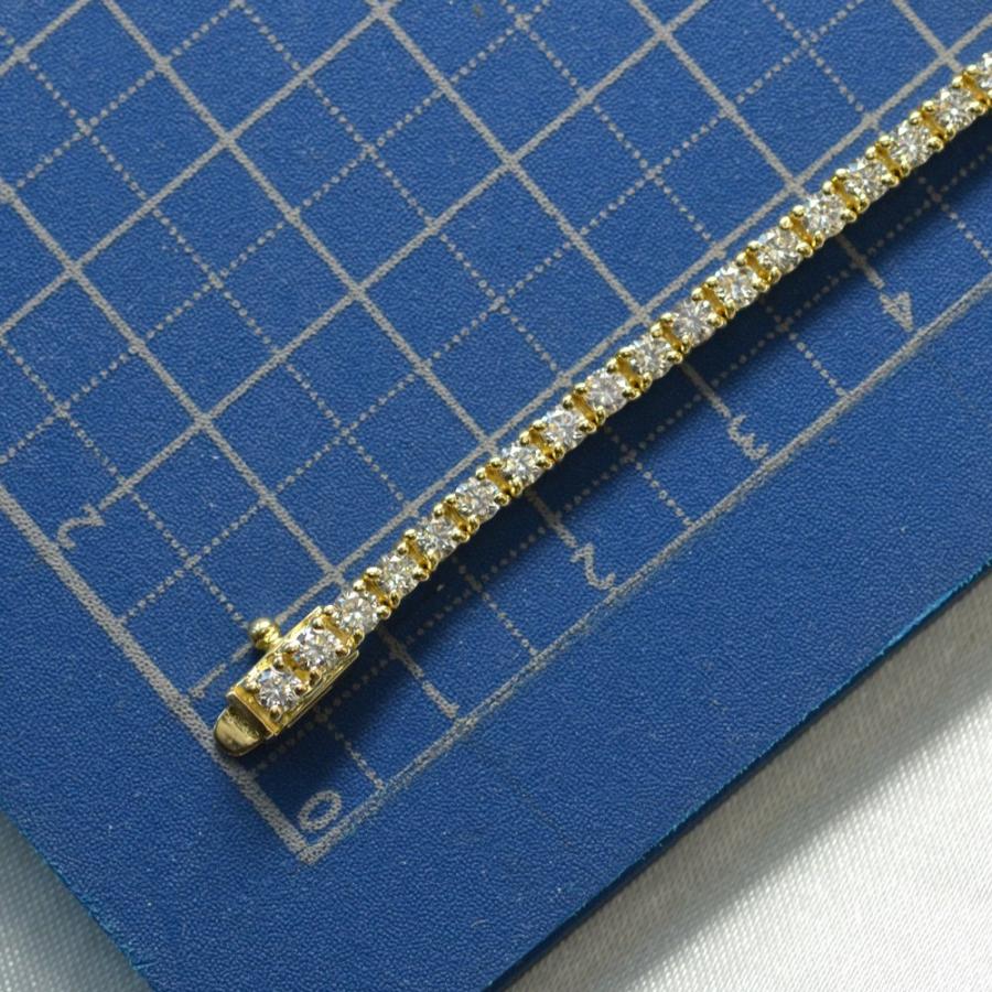 テニスブレスレット メンズ 18金 18k ダイヤモンド 3カラット k18