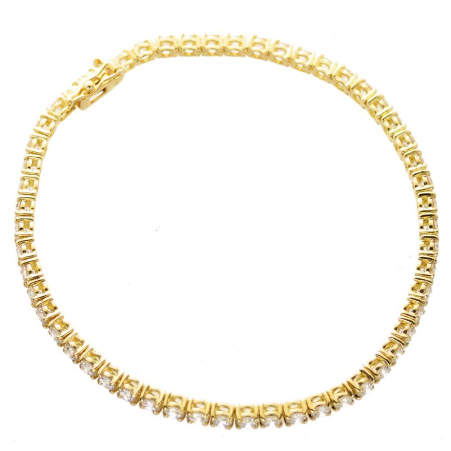 テニスブレスレット メンズ 18金 18k ダイヤモンド 5カラット k18